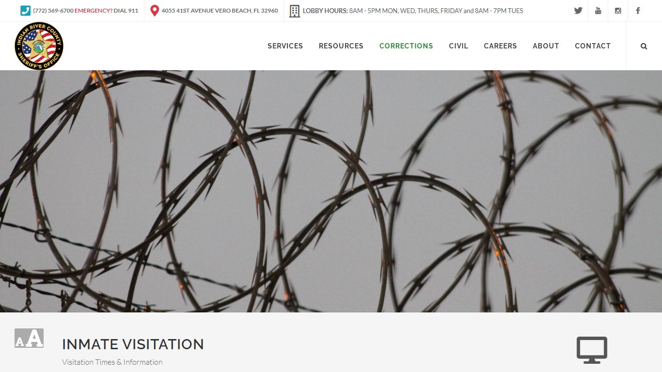 Inmate Visitation - Indian River County Sheriff's Office