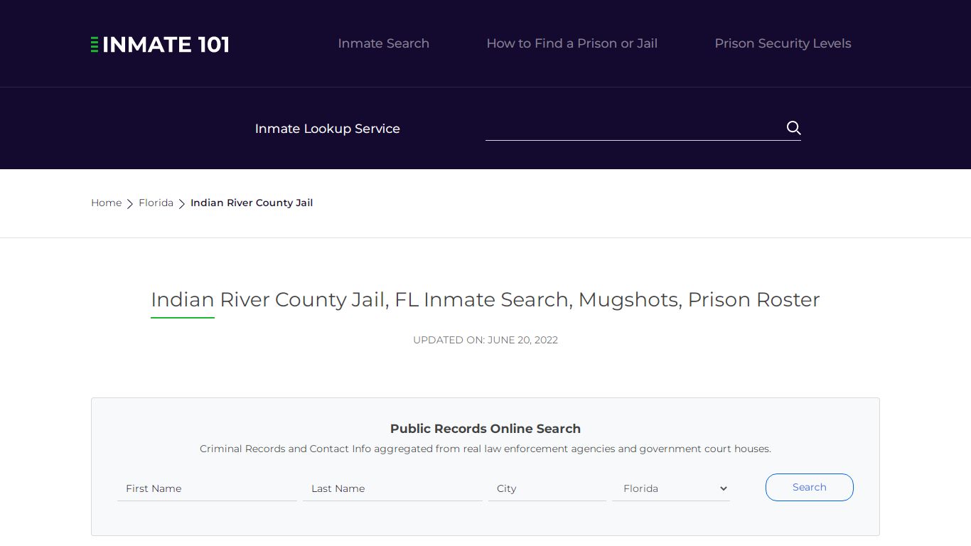 Indian River County Jail, FL Inmate Search, Mugshots ...